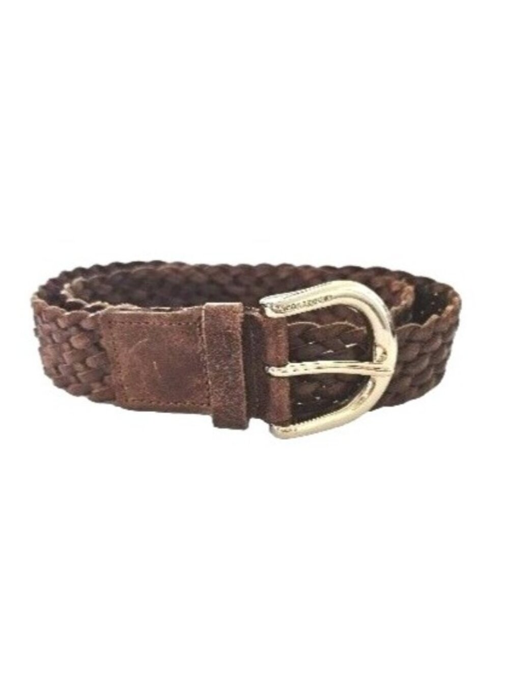 MICHAEL KORS Vintage Brown Braided Leather Belt Womens Medium/ Large